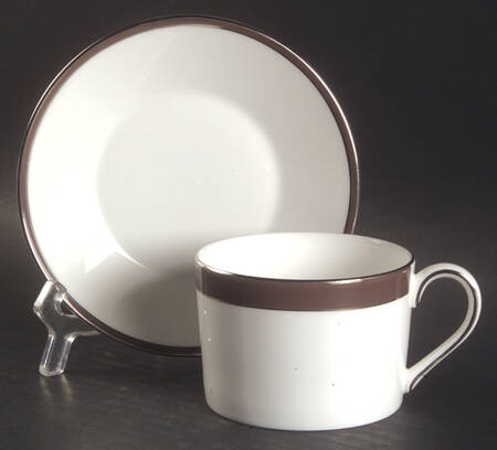 Sable Duchesse Flat Cup & Saucer Set