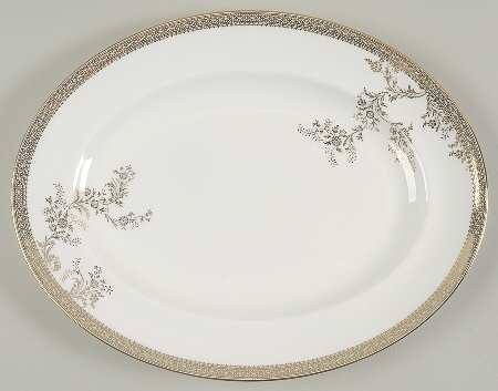 Vera Lace Gold 13" Oval Serving Platter