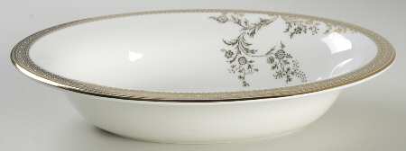 Vera Lace Gold 9" Oval Vegetable Bowl