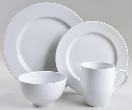 Super White Micaceous Herbaceous 4 Piece Place Setting