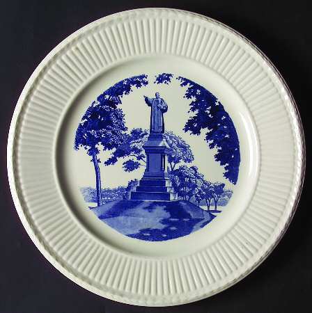 Trinity College Blue Dinner Plate