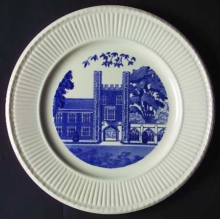 Trinity College Blue Dinner Plate