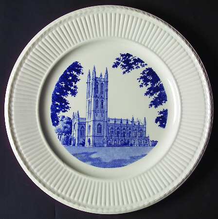 Trinity College Blue Dinner Plate