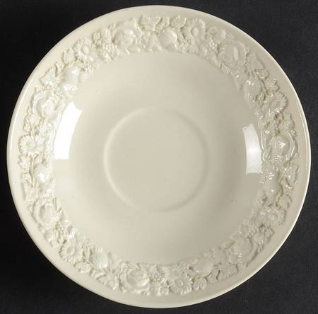 Rose (Cream on Cream, Smooth Edge, No Laurel) Saucer