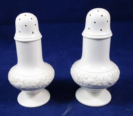 Rose (Cream on Cream, Smooth Edge, No Laurel) Salt & Pepper Set