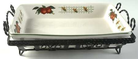 Cades Creek 12" Rectangular Baker W/Metal Stand