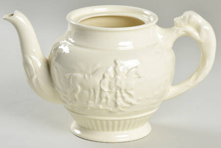 D'Ye Ken John Peel White Teapot No Lid by Wedgwood