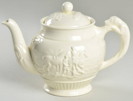 D'Ye Ken John Peel White Teapot & Lid by Wedgwood