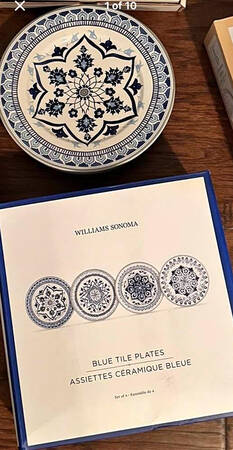 Blue Tile Appetizer Plate