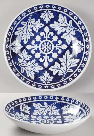 Blue Tile 10" Individual Pasta Bowl