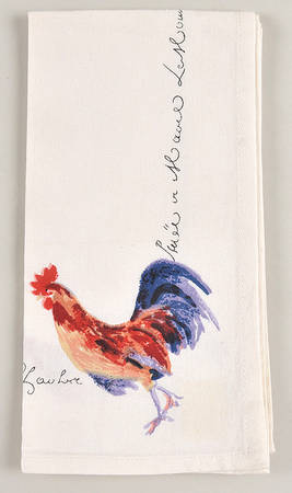 Rooster Script Cloth Napkin