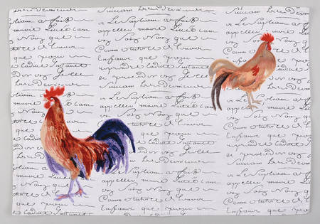 Rooster Script Cloth Placemat