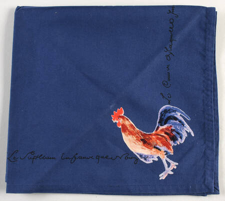 Rooster Script Cloth Napkin