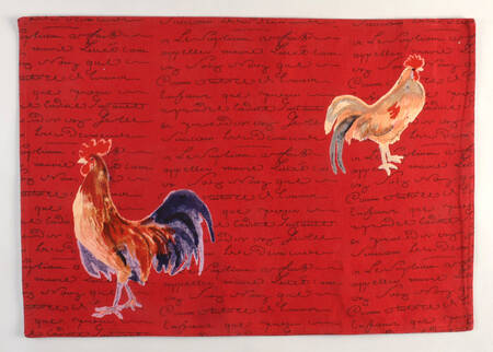 Rooster Script Cloth Placemat