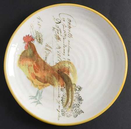 Rooster Script Salad Plate by Williams-Sonoma