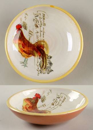 Rooster Script Individual Dip Dish