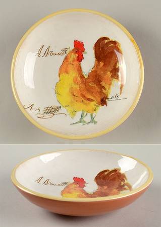 Rooster Script Individual Dip Dish