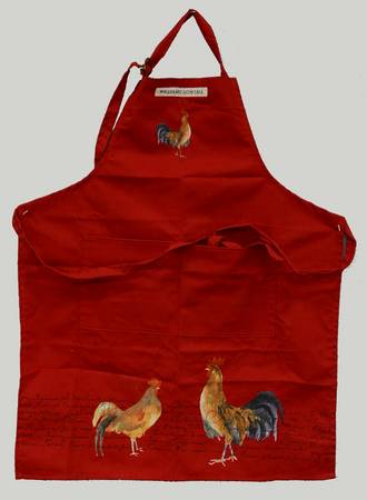 Rooster Script Cloth Kitchen Apron