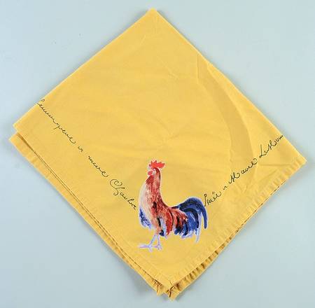 Rooster Script Cloth Napkin