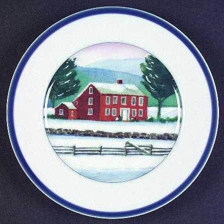 New England Scenes Salad Plate