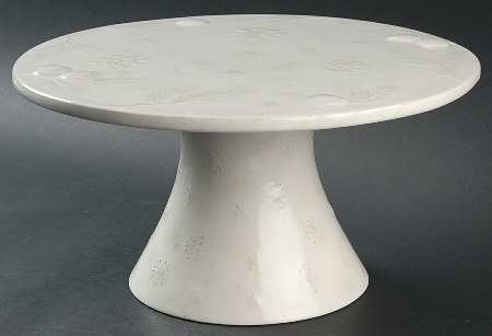 Winter White 12" Diameter Pedestal Cake Stand
