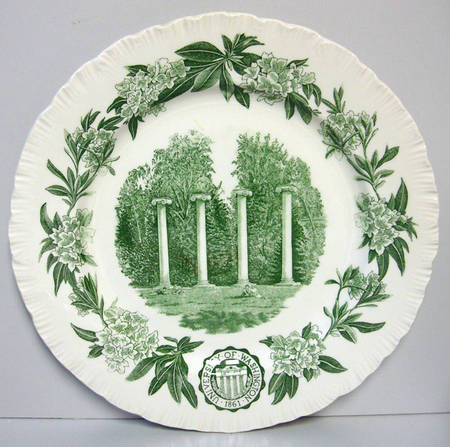 University of Washington Green Dinner Plate