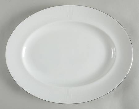 Ivory Trellis 13" Oval Serving Platter