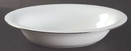 Ivory Trellis 9" Oval Vegetable Bowl