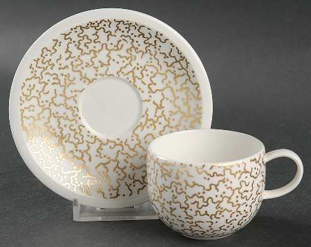 Plato Gold Espresso Cup and Saucer Set