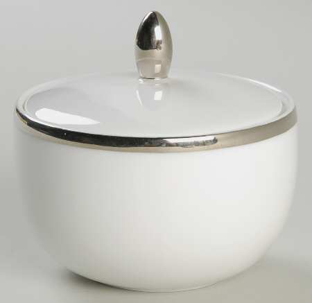 Plato Platinum Sugar Bowl & Lid