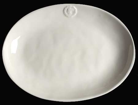 Portobello Road Cream 19" Oval Serving Platter