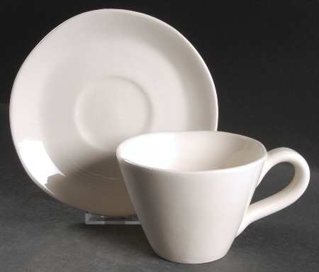 Portobello Road Cream Flat Cup & Saucer Set