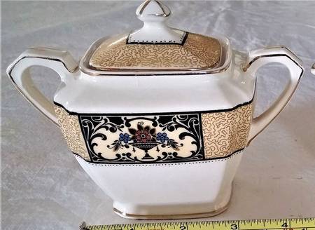 Nanette Ivory Sugar Bowl & Lid
