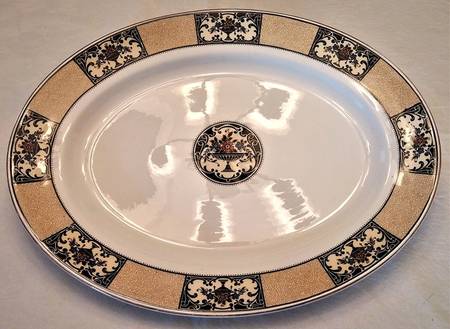 Nanette Ivory 16" Oval Serving Platter