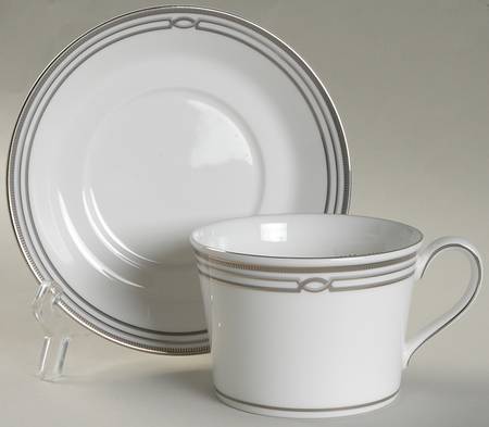 Rene Flat Cup & Saucer Set