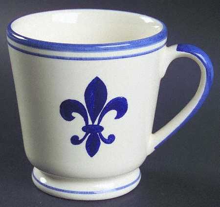 Fleur de Lys Collection Blue Mug