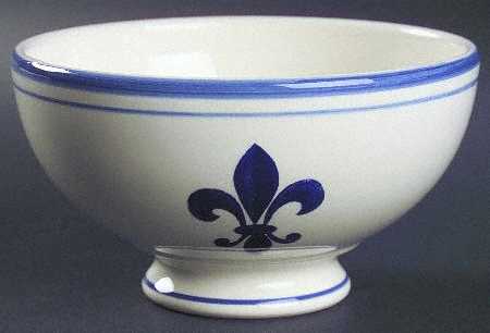 Fleur de Lys Collection Blue Soup/Cereal Bowl