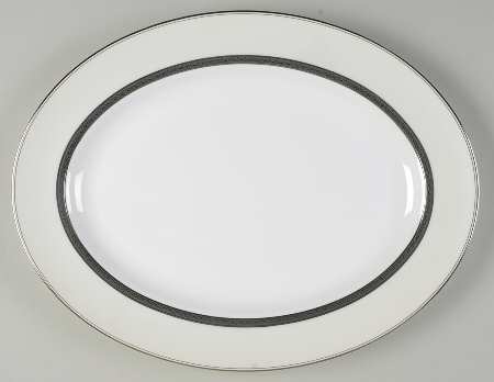 Araglin Platinum 15" Oval Serving Platter