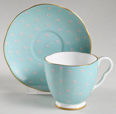 Harlequin Collection Footed Cup & Saucer Set