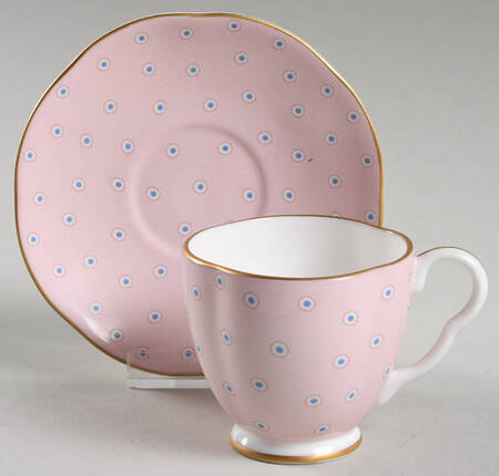 Harlequin Collection Footed Cup & Saucer Set