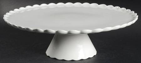 Ruffled 13" Diameter Pedestal Cake Stand