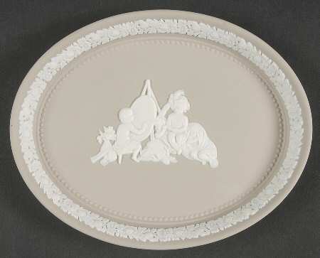 Cream Color on Light Taupe Jasperware Infant Academy Tray
