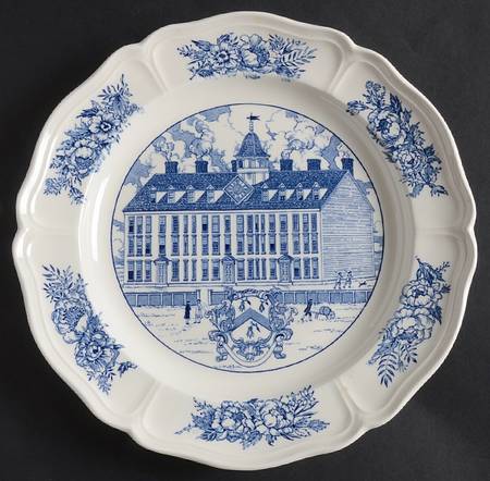 Yale University Blue (Queen's Shape) Dinner Plate