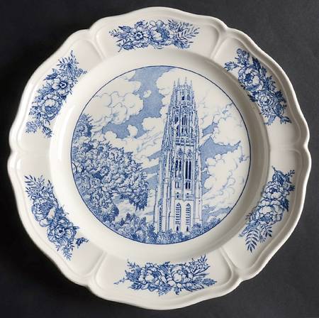 Yale University Blue (Queen's Shape) Dinner Plate