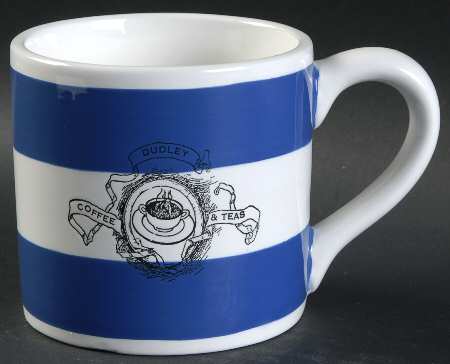 Stamped Label Blue Mug