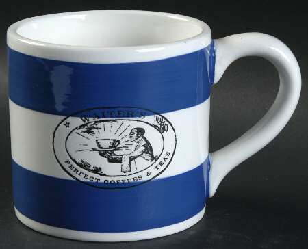 Stamped Label Blue Mug