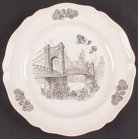 Scenes of Cincinnati Dinner Plate