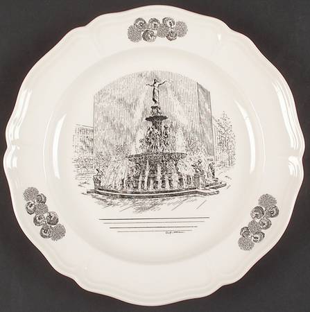 Scenes of Cincinnati Dinner Plate