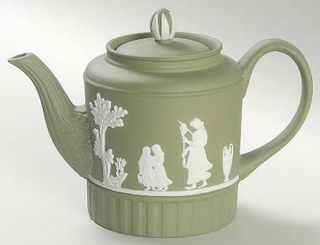 Cream Color on Sage Green Jasperware by Wedgwood