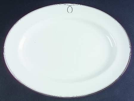Embrace Platinum 15" Oval Serving Platter